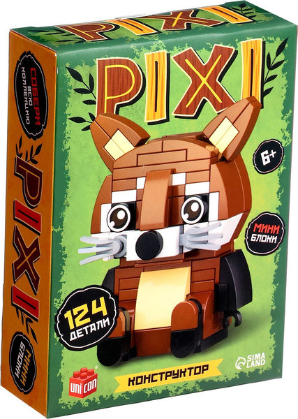 Изображение товара Микроконструктор Unicon Pixi. Енот 1011A-4 / 10114284 (124эл)