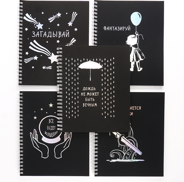 Изображение товара Тетрадь Listoff Блестящие мысли / ТСФ968571