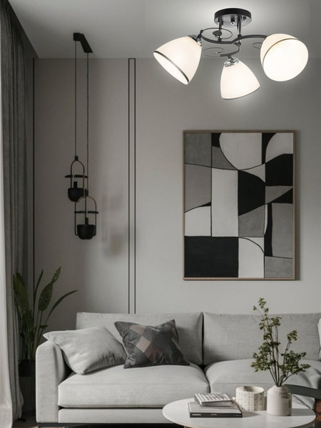 Изображение товара Потолочный светильник Aitin-Pro НПБ 02-3x60-101 / 10138/3 (хром/черный)