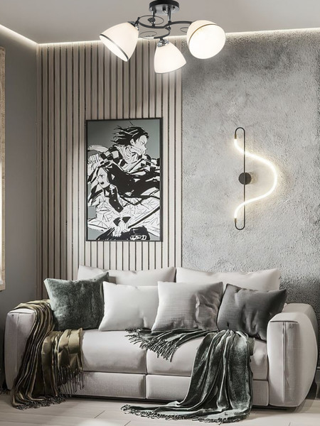 Изображение товара Потолочный светильник Aitin-Pro НПБ 02-3x60-101 / 10138/3 (хром/черный)