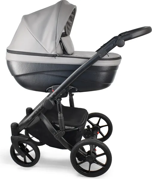 Изображение товара Детская универсальная коляска Bexa Ideal Eco 2 в 1 (IE 05, черный/светло-серый кожа)