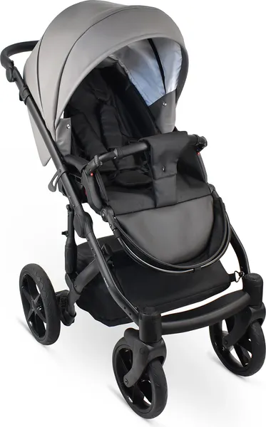 Изображение товара Детская универсальная коляска Bexa Ideal Eco 2 в 1 (IE 05, черный/светло-серый кожа)