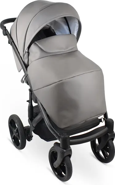 Изображение товара Детская универсальная коляска Bexa Ideal Eco 2 в 1 (IE 05, черный/светло-серый кожа)