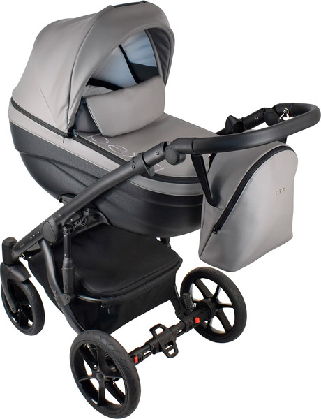Изображение товара Детская универсальная коляска Bexa Ideal Eco 2 в 1 (IE 05, черный/светло-серый кожа)