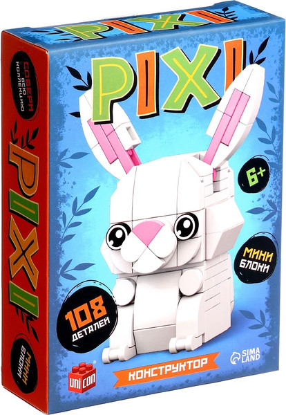 Изображение товара Микроконструктор Unicon Pixi. Зайка 1011A-2 / 10114282 (108эл)