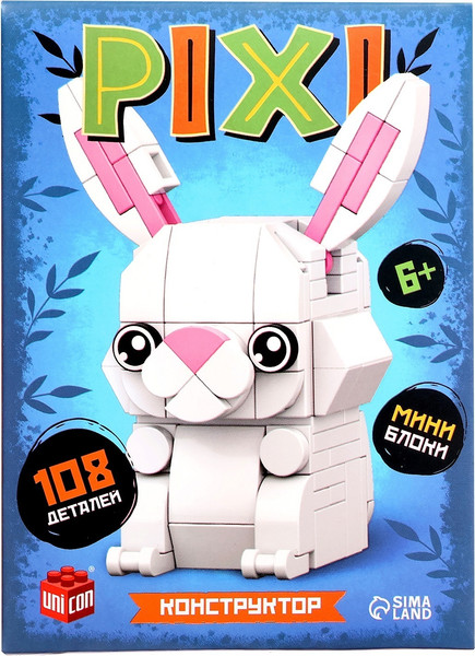 Изображение товара Микроконструктор Unicon Pixi. Зайка 1011A-2 / 10114282 (108эл)