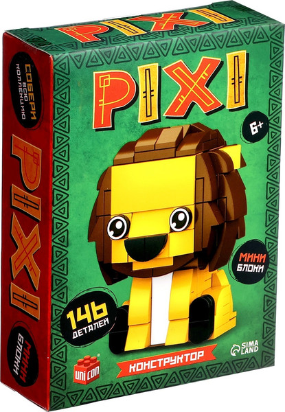 Изображение товара Микроконструктор Unicon Pixi. Лев 1011A-3 / 10114283 (146эл)