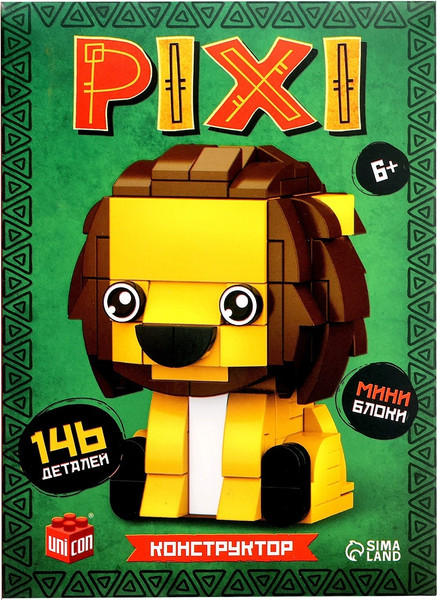 Изображение товара Микроконструктор Unicon Pixi. Лев 1011A-3 / 10114283 (146эл)
