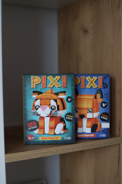 Изображение товара Микроконструктор Unicon Pixi. Тигрик 1011A-8 / 10114288 (125эл)