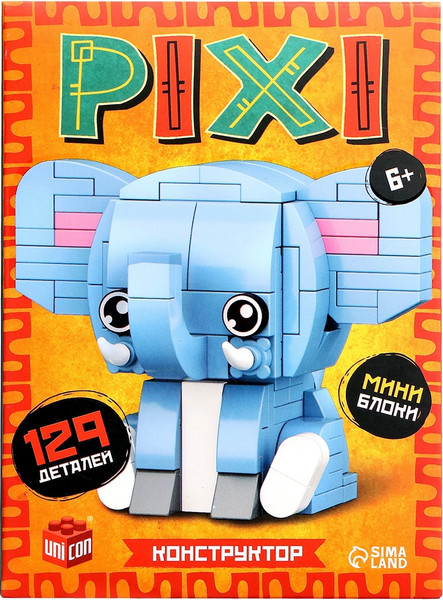 Изображение товара Микроконструктор Unicon Pixi. Слоник 1011A-7 / 10114287 (129эл)