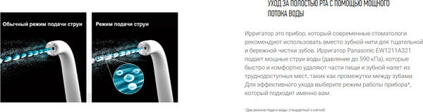 Изображение товара Ирригатор Panasonic Со средством для очистки EW1211А321 / FAZ001/1