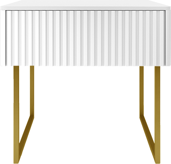 Изображение товара Прикроватная тумба Shtabe Gross 6001 (RAL 9003/RAL 9003/золото)