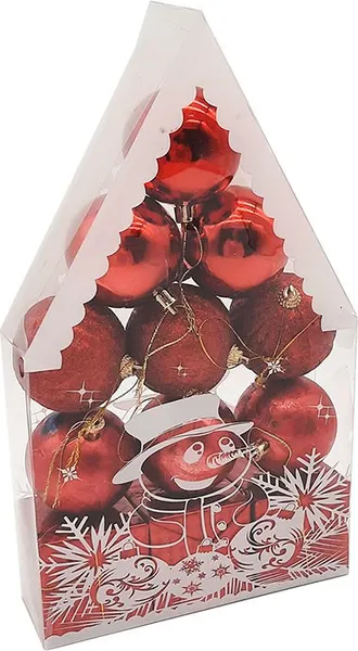Изображение товара Набор елочных игрушек MONAMI Новогодний Микс / RED23-160 (12шт)
