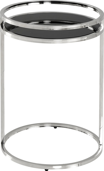 Изображение товара Журнальный столик Stool Group Гестия 41x60 / EET-079 (стекло черное/серебристый)