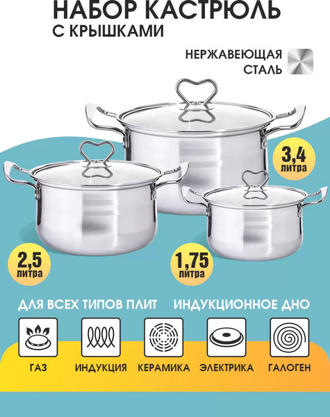 Изображение товара Набор кастрюль Mayer&Boch 29353