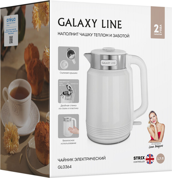 Изображение товара Электрочайник Galaxy Line GL 0364 (белый)