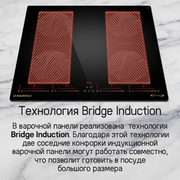 Изображение товара Индукционная варочная панель Maunfeld CVI594SB2WHF Inverter