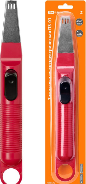 Изображение товара Пьезоэлектрическая газовая зажигалка TDM ПЗ-01 / SQ2511-0005 (красный)