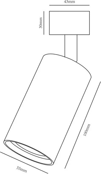 Изображение товара Трековый светильник General Lighting GTR-GU10-1-IP40-B / 580209 (черный)