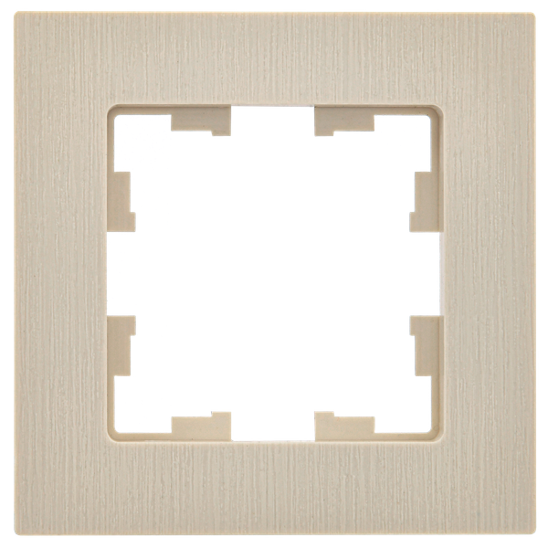 Изображение товара Рамка для выключателей и розеток IEK Brite BR-M12-51-K10 (бежевый рифленый)
