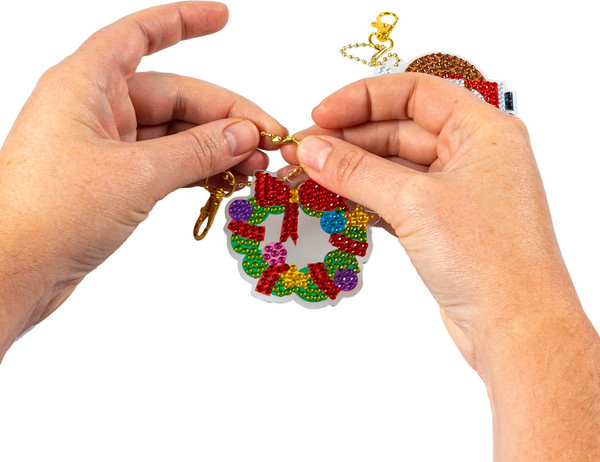 Изображение товара Набор для творчества Bondibon Алмазная мозаика блестящая. Брелоки. С Новым Годом / ВВ6193