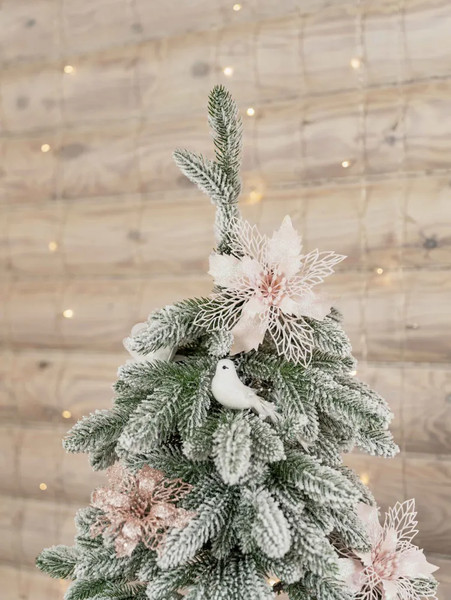Изображение товара Ель искусственная National Tree Company Эверест стройная заснеженная / ЭВ/ЗСН-210 (210см)