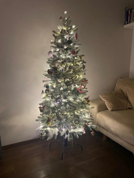 Изображение товара Ель искусственная National Tree Company Эверест стройная заснеженная / ЭВ/ЗСН-180 (180см)