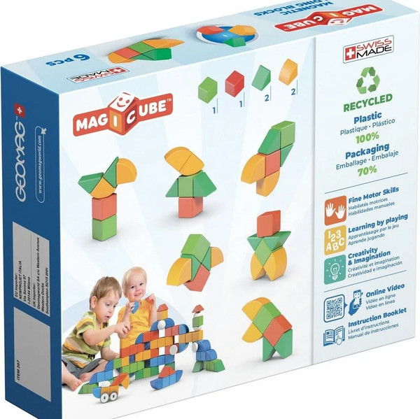 Изображение товара Развивающая игра Geomag Магнитные кубики 3 формы / GM207 (6эл)