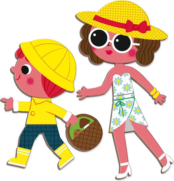 Изображение товара Развивающий игровой набор Janod Книга-игра Времена года Магнитная / J02721