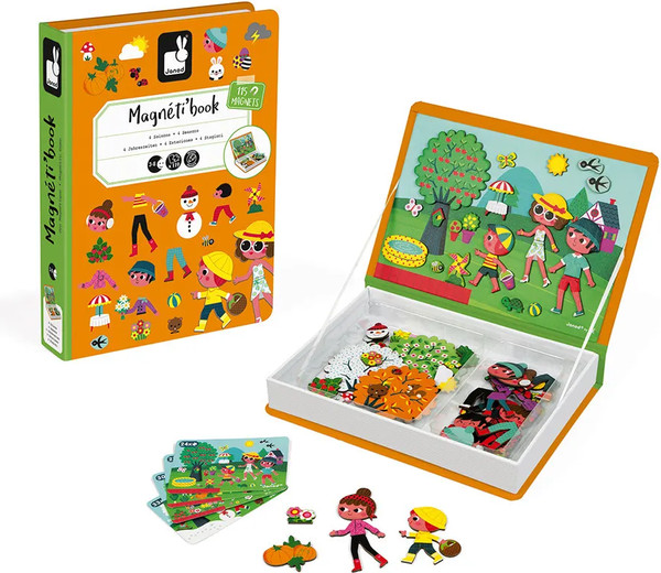 Изображение товара Развивающий игровой набор Janod Книга-игра Времена года Магнитная / J02721