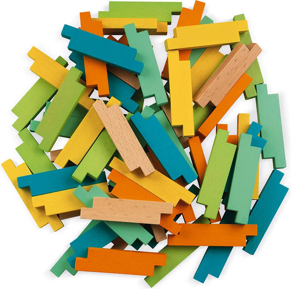 Изображение товара Развивающая игра Janod Разноцветные блоки / J08300 (60эл)