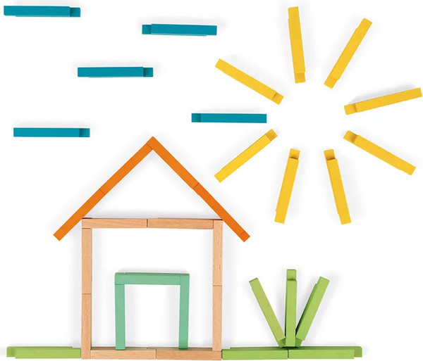 Изображение товара Развивающая игра Janod Разноцветные блоки / J08300 (60эл)