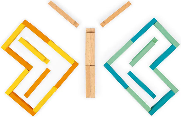 Изображение товара Развивающая игра Janod Разноцветные блоки / J08300 (60эл)