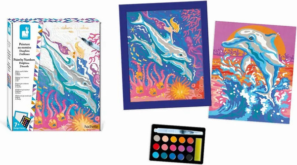 Изображение товара Картина по номерам Janod Дельфины / J07981