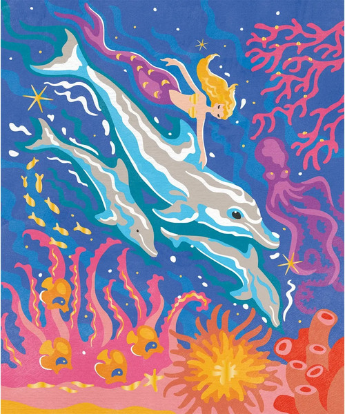 Изображение товара Картина по номерам Janod Дельфины / J07981