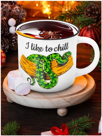 Изображение товара Чашка Elan Gallery Змея I like to chill / 880222