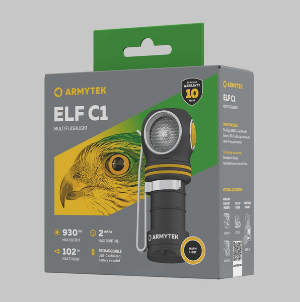 Изображение товара Фонарь Armytek Elf C1 USB-C Warm / F05003W