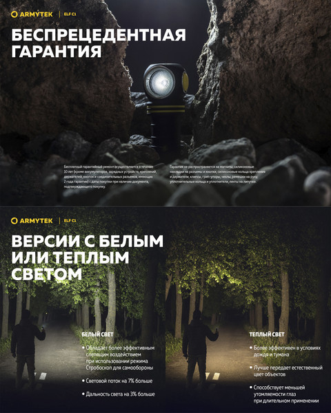 Изображение товара Фонарь Armytek Elf C1 USB-C Warm / F05003W