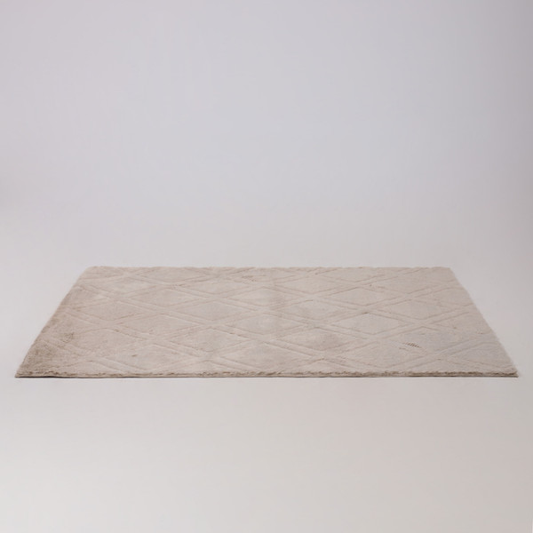 Изображение товара Коврик AksHome Geometry Faux Fur (120x170, бежевый меланж)