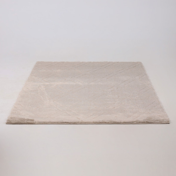 Изображение товара Коврик AksHome Geometry Faux Fur (120x170, бежевый меланж)