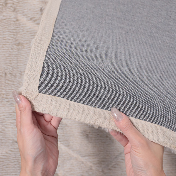 Изображение товара Коврик AksHome Geometry Faux Fur (120x170, бежевый меланж)