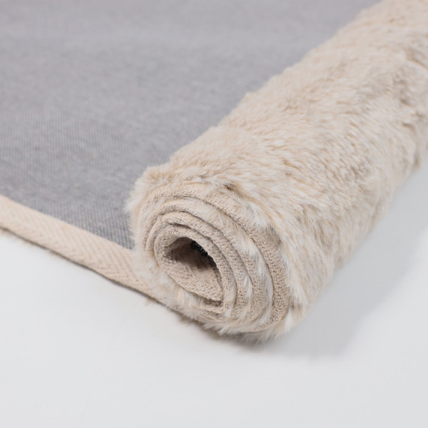 Изображение товара Коврик AksHome Geometry Faux Fur (120x170, бежевый меланж)