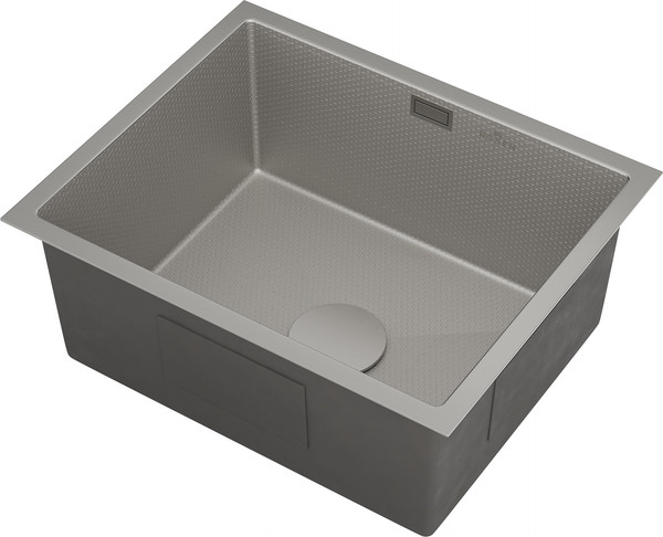 Изображение товара Мойка кухонная Roxen Uno 560210-54S под столешницу с ролл-матом и дозатором (сатин текстурный)