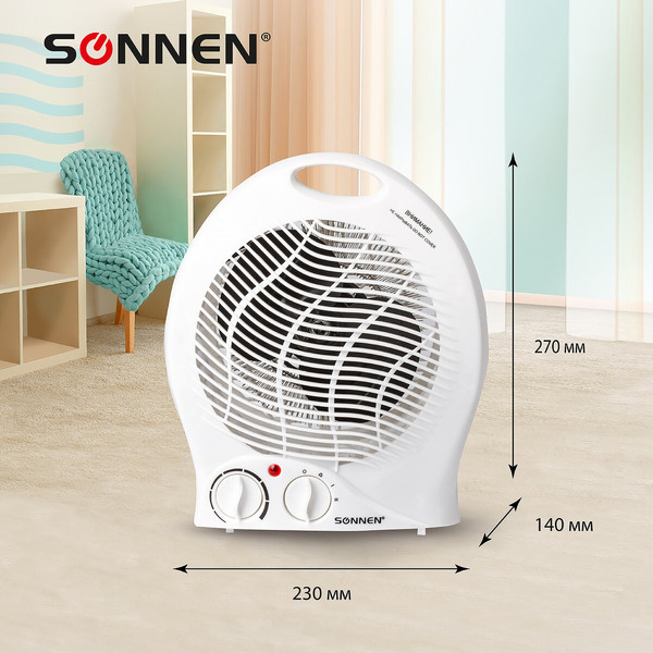 Изображение товара Тепловентилятор Sonnen F-200 / 453493 (белый)