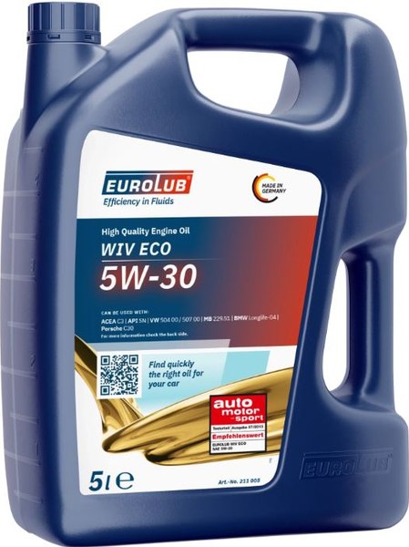 Изображение товара Моторное масло EUROLUB WIV ECO 5W-30 Acea C3 / 211005 (5л)