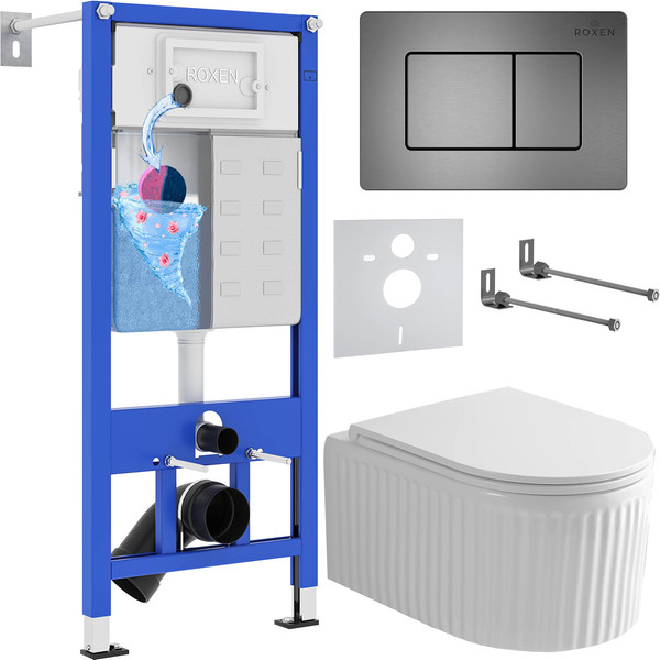 Изображение товара Унитаз подвесной с инсталляцией Roxen StounFix Dual Fresh 968290