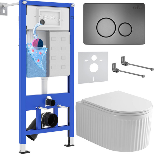 Изображение товара Унитаз подвесной с инсталляцией Roxen StounFix Dual Fresh 968283