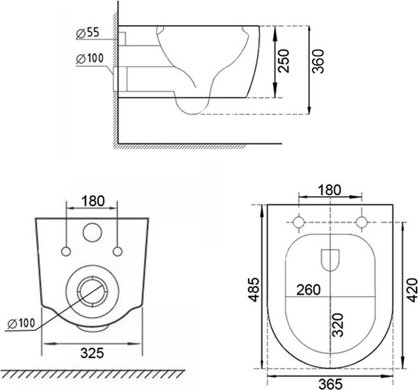 Изображение товара Унитаз подвесной с инсталляцией Roxen StounFix Dual Fresh 968283