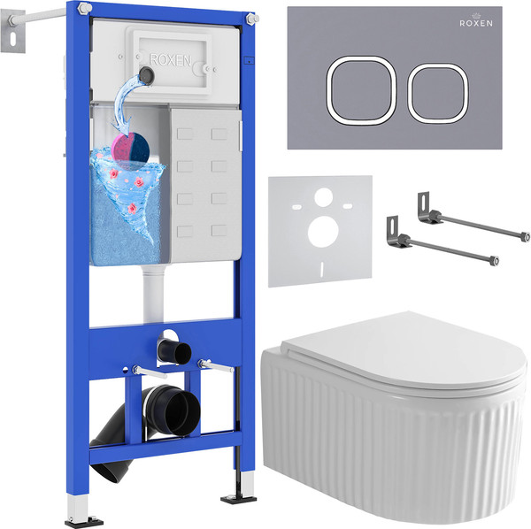 Изображение товара Унитаз подвесной с инсталляцией Roxen StounFix Dual Fresh 968280