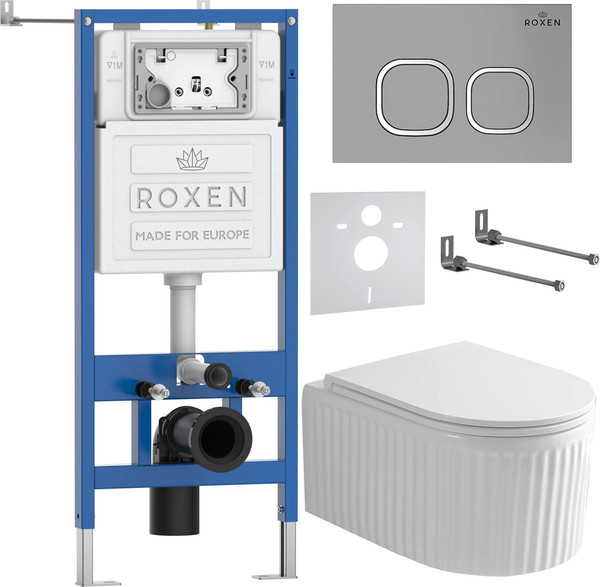 Изображение товара Унитаз подвесной с инсталляцией Roxen StounFix Dual Fresh 968275